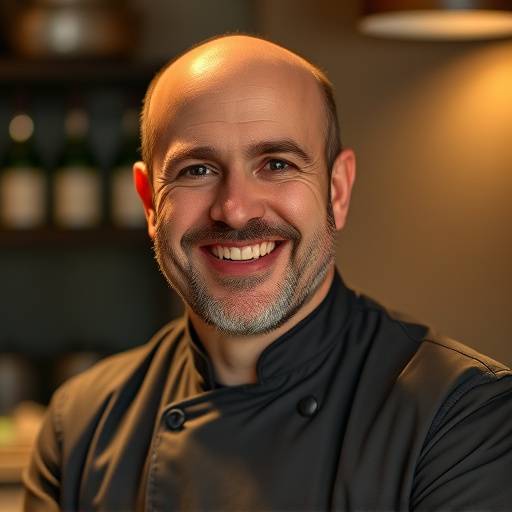 Portrait of Chef Marco Rossi, smiling and wearing a chef's coat.